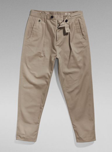 Unisex Pleated Relaxed Chino